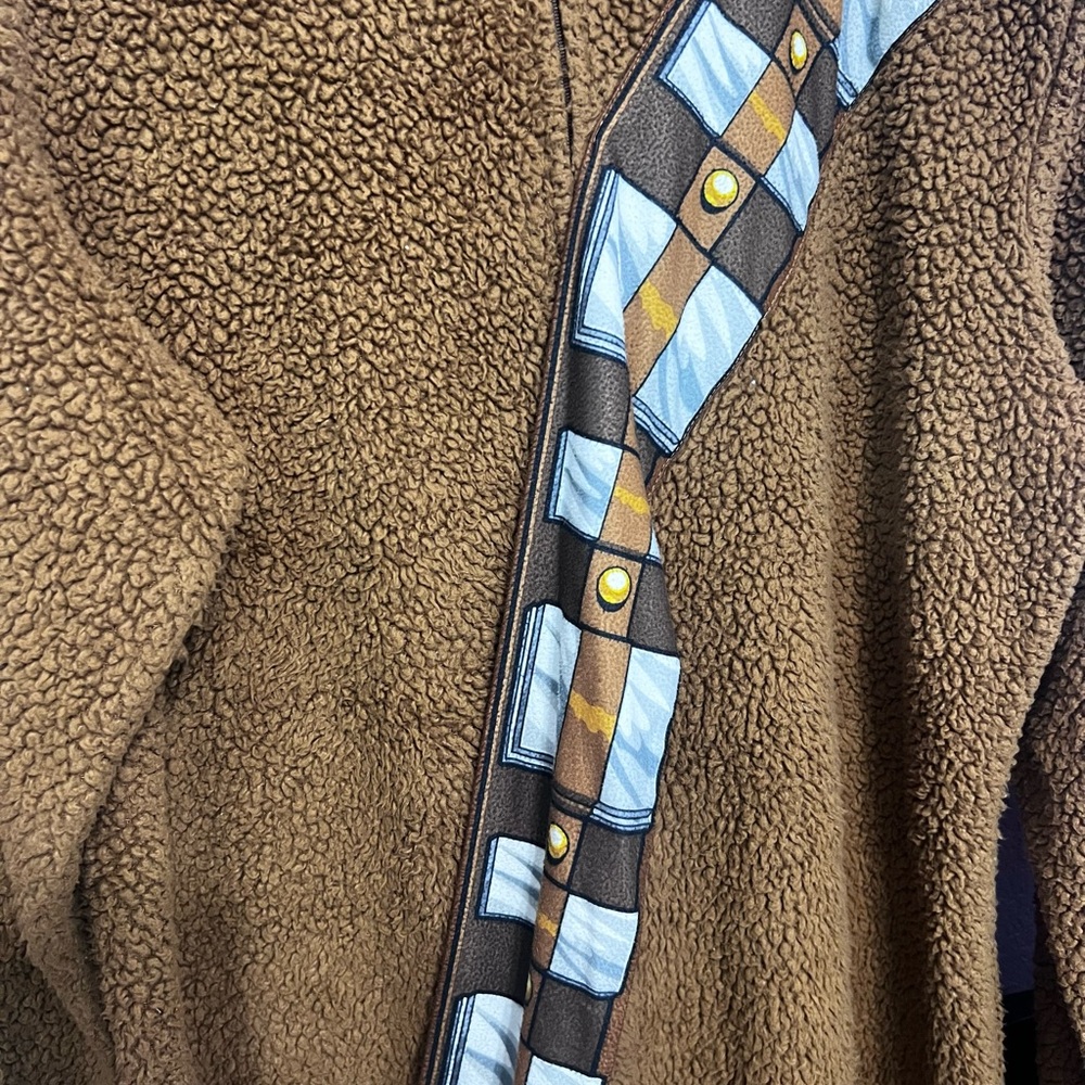 Star Wars hooded jumpsuit adult size L Chewbacca pajamas Halloween costume - Picture 8 of 8